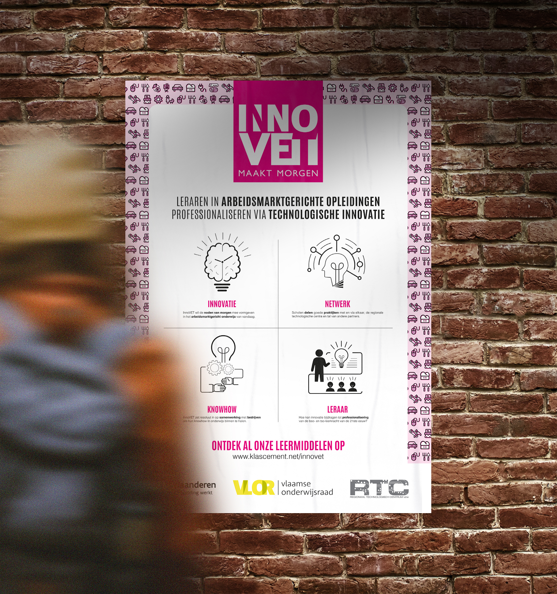 Affiche Innovet, Klaveren Haas, Harelbeke, grafisch ontwerp